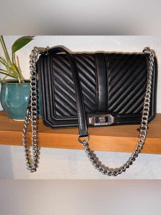 Rebecca Minkoff Handbags - Rebecca Minkoff Jumbo Love Black Quilted Leather Crossbody Bag